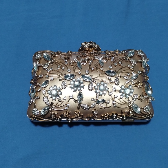& Other Stories Gold Embellished Clutch - Picture 2 of 6